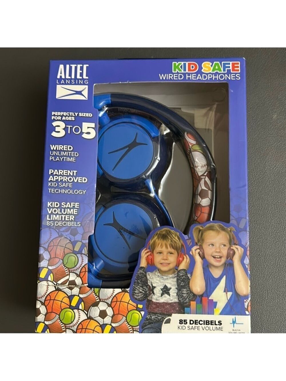 Altec Lansing Kid Safe Volume Limiting Wired Headphones NWT